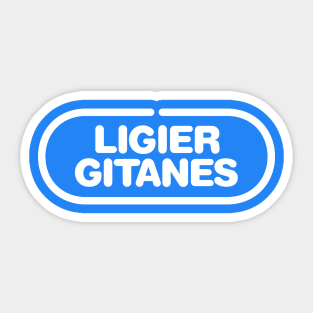 Ligier Gitanes F1 team logo 1975-1980 - white print Sticker